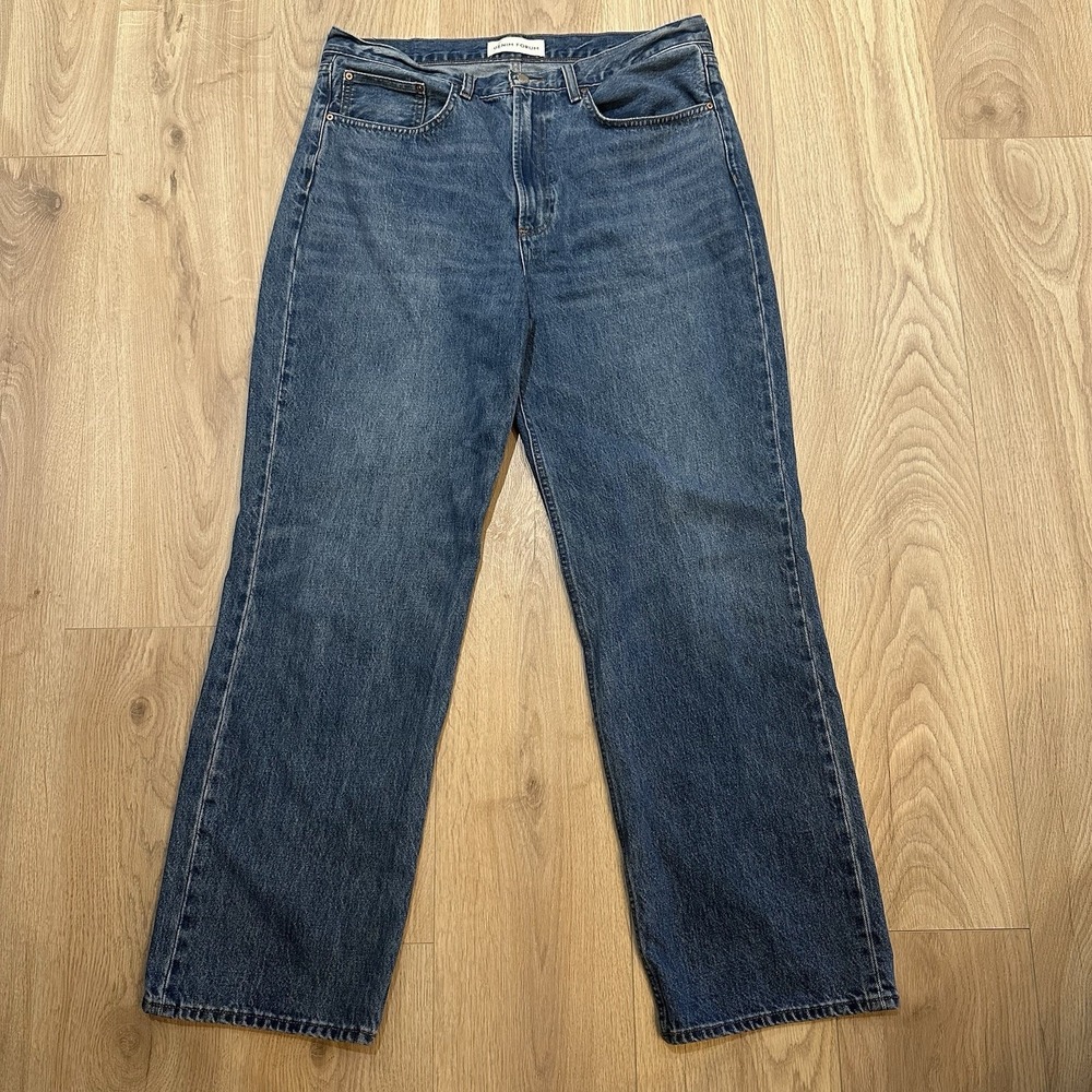 Aritzia Denim Forum Cotton 90's Iggy Low-Rise Baggy Straight Jeans Blue Size 32